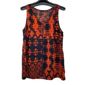 Anthropologie Ro & De Geometric Print Sleeveless Top Medium